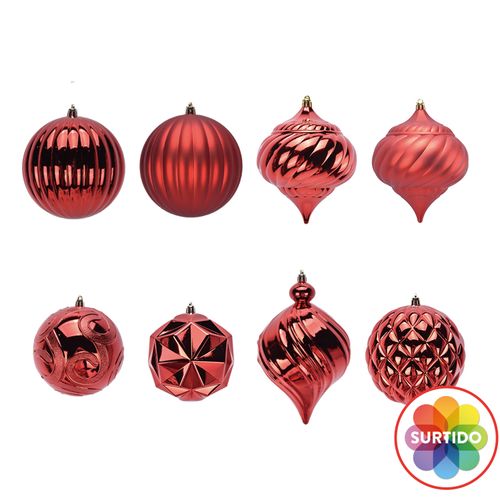 Esferas Navidad Marca Holiday Time Color Roja 120 mm