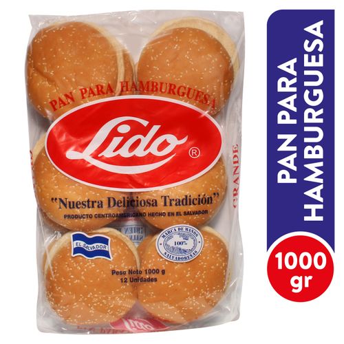 Pan Para Hamburguesa Lido 12Pack 1000 g