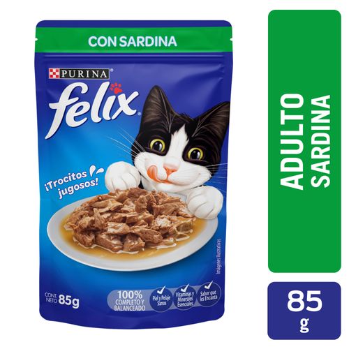 Alimento húmedo para gato Felix sardina - 85 g