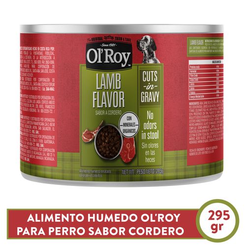 Alimento Olroy Humedo Perro Sabor Cordero -295 g