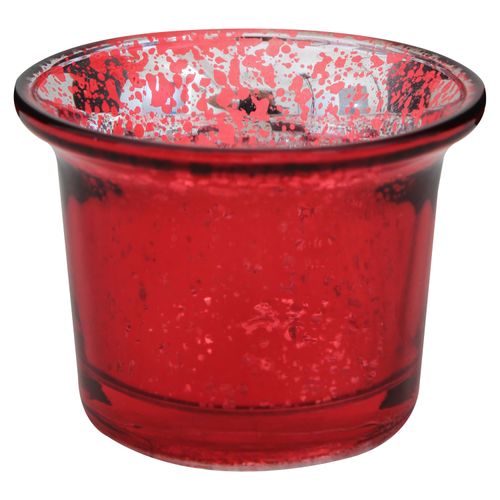 Portavelas de vidrio marca Holiday Time, navideño -44 cm