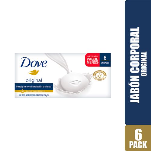 Jabón Barra Dove Original 6 Pack - 90 g