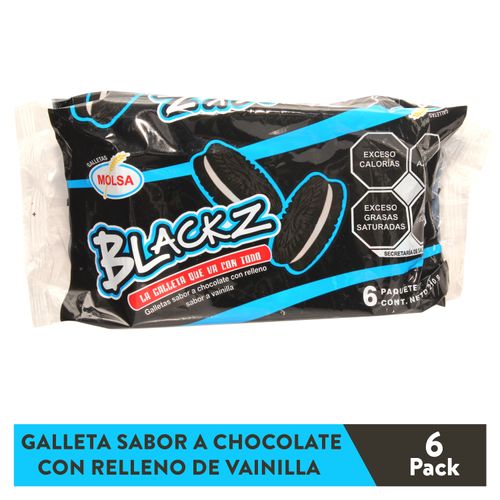 Galleta Molsa Blackz 6 Pack - 210 g