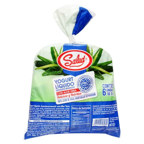 Yogurt Liquido Salud 6 Pack Aloe Vera