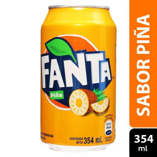 Gaseosa Fanta Piña En Lata - 354 ml