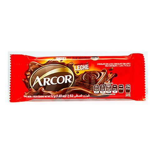 Tableta Arcor Chocolate Con Leche - 52 g
