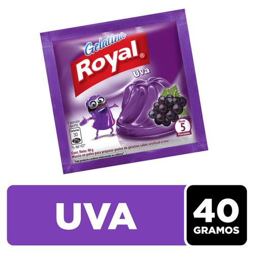 Gelatina En Polvo Royal Sabor Uva Sobre - 40 g