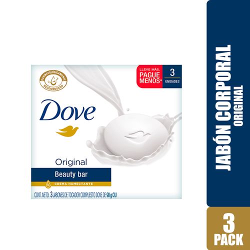 Jabón Dove Original, Hidratación Profunda 3 Pack - 270 g