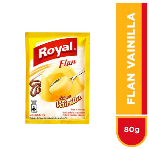 Flan En Polvo Royal Sabor Vainilla -  80 g