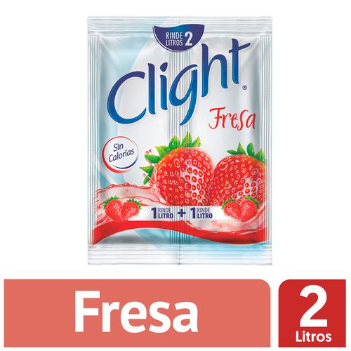 Bebida En Polvo Clight  Sin Calorías Sabor Fresa Sobre - 14g