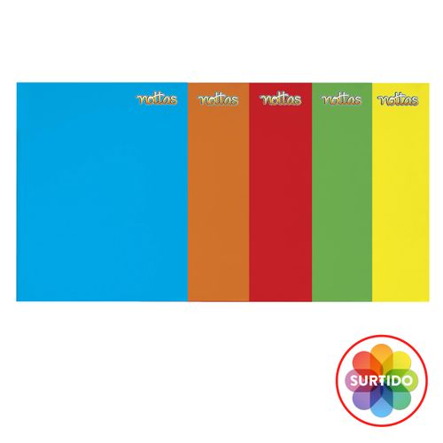 Cuaderno Nottas Surtido Color Grapado Rayado - 80 Hojas