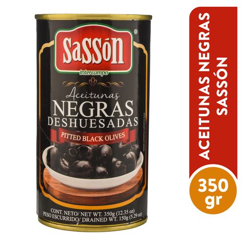 Aceituna Negra Sasson Deshuesada Lata - 350 g