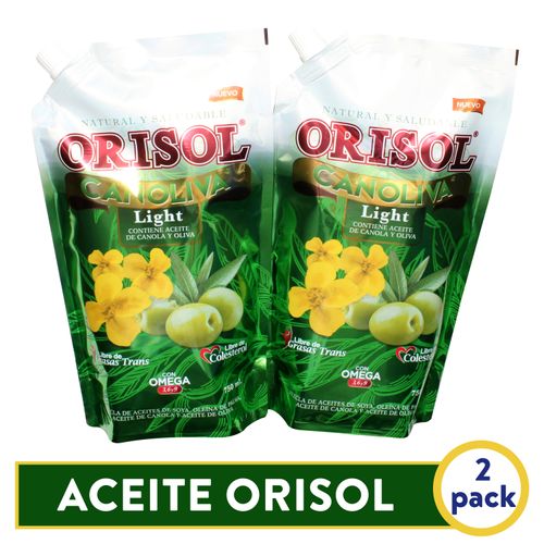 2Pack Aceite Orisol Canoliva Light - 750Ml