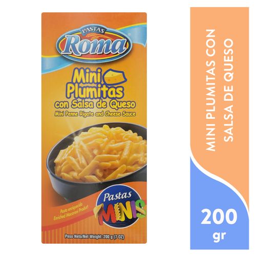 Pasta Roma Mini Plumas Salsa Queso 200 g