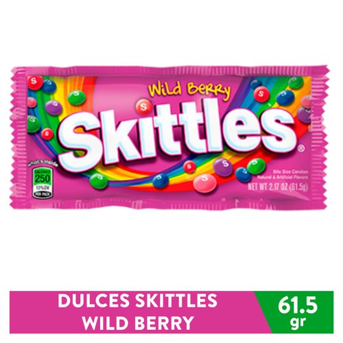 Dulces Skittles Wild Berry - 61.5 g