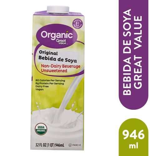 Bebida Vegetal Great Value De Soya - 946 ml