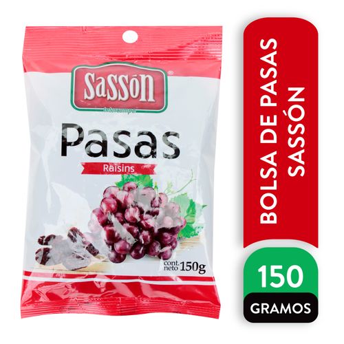 Pasas Empacadas En Bolsa Sasson - 150 g