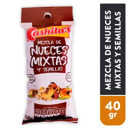 Nueces Cashitas Mixta Con Semillas - 40 g