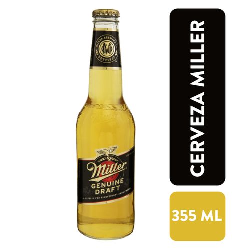 Cerveza Miller Genuine Draft Vidr 355 ml