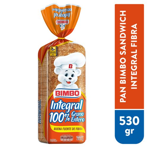 Pan Bimbo Sandwich Integral Fibra - 530 g