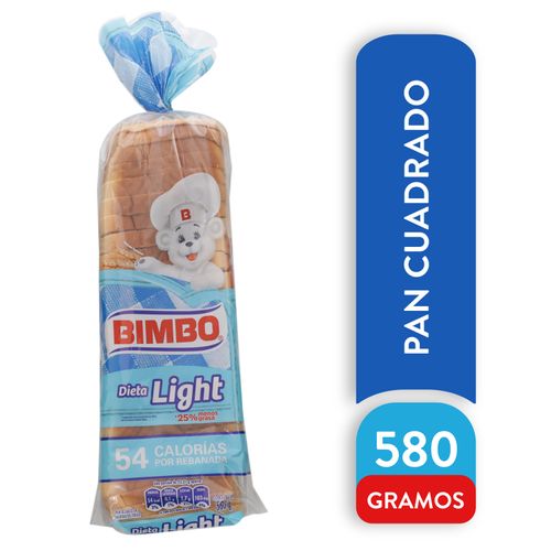 Pan Bimbo Cuadrado Especial Light Grande - 580 g