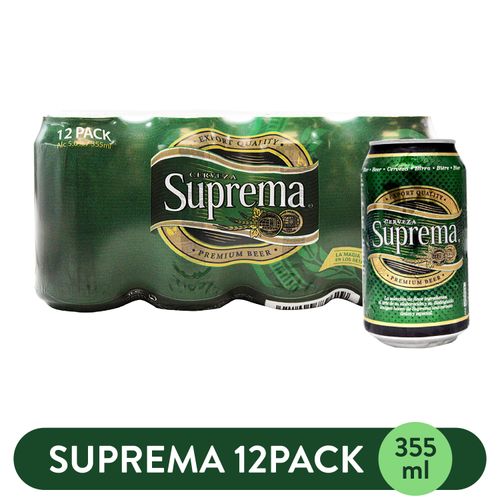 12 Pack De Cerveza Suprema En Lata - 355ml