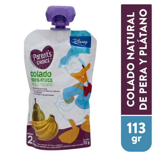 Colado Parents Choice Disney Sabor A Pera Y Plátano - 113 g