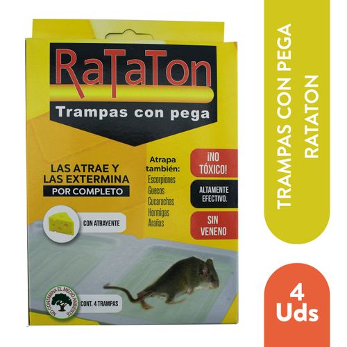 Trampa  Rataton Flex Bandeja Con Pega Adherente 1 Pieza