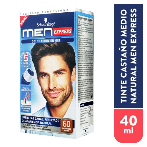 Tinte Men Express 60 Cast Medi Natu 80 ml