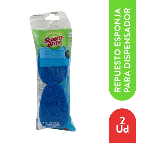 Dishwand Scotch Brite Repuesto Cero Raya - 2 Unidades