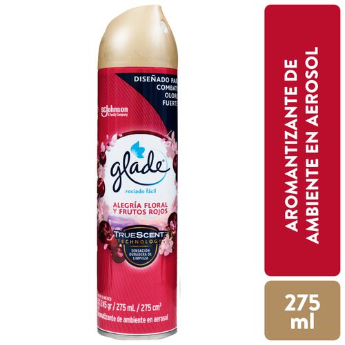 Aromatizante  Glade Aerosol Alegría Floral Y Frutos Rojos - 275 ml