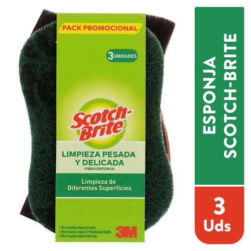 3 Pack Esponja Scotch-Brite Surtido - 3 Unidades