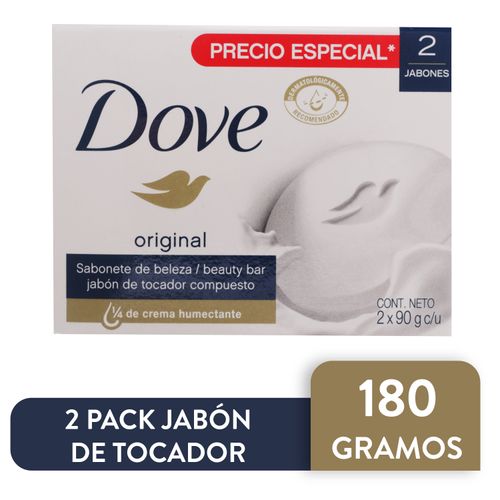 2 Pack Jabón En Barra Dove Regular - 90 g