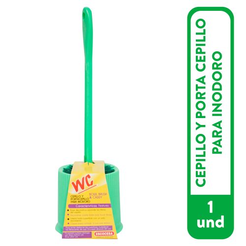 Cepillo Y Portacepillo Escocesa Para Baño - 1 Unidad