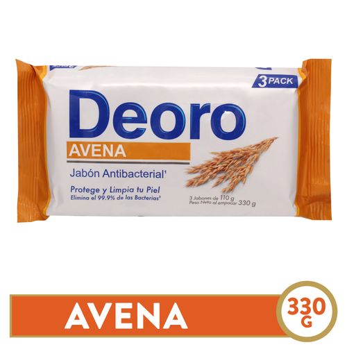 Jabón De Oro Antibacterial Aroma Avena 300 g