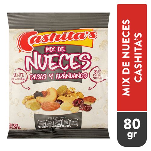 Mix Cashitas Pasas Y Arándanos - 80 g