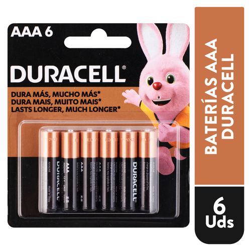 Batería Duracell Alcalina Aaa - 6Unidades