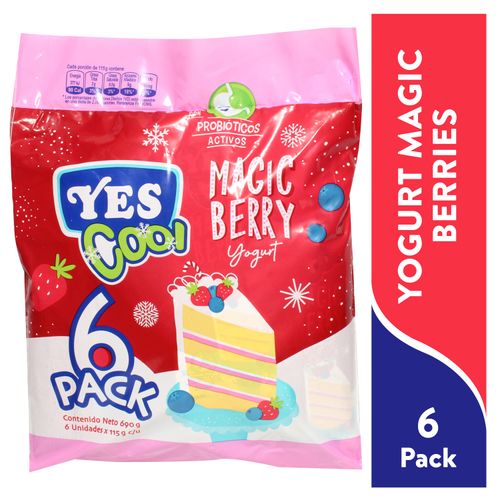 Yogurt Yescool Magic Berry 6pk 690 ml