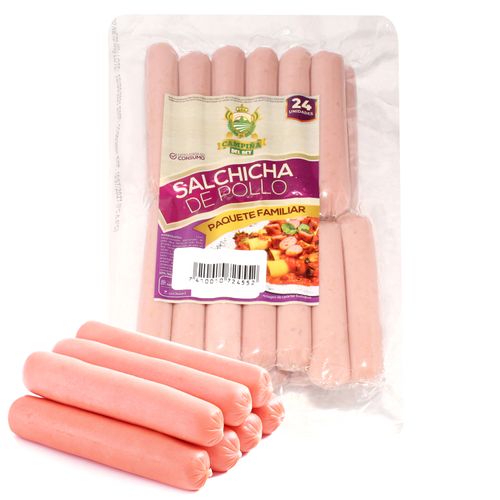 Salchicha De Pollo Tamano Fam 800 g Lcr