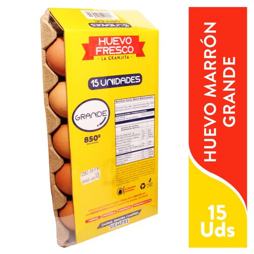 Huevo Grande Marron Frescos 15 U