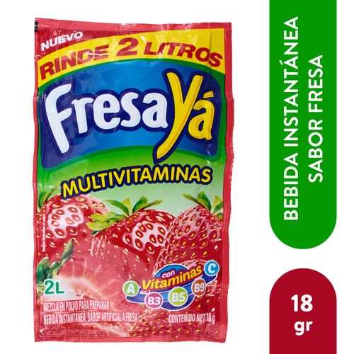 Jugos Ya En Ppolvo Fresa 18 g