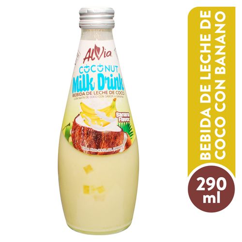Leche SaborizadaDe Coco Alvia Banana - 290 ml