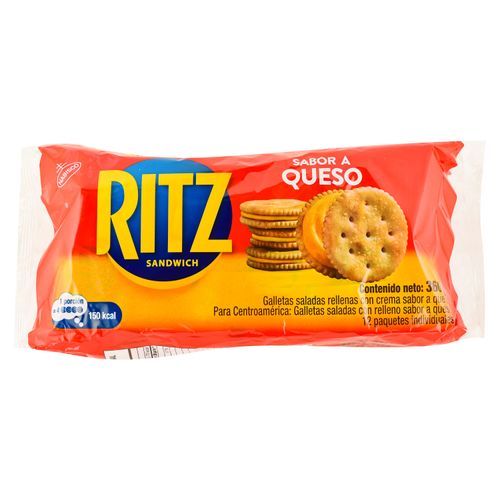 Galletas Saladas Ritz Sabor Queso 12 Pack - 360 g