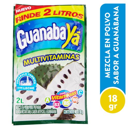 Bebida En Polvo Ya Sabor A Guanabana - 18 g