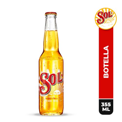 Cerveza Sol Twist Vidrio 355 Ml