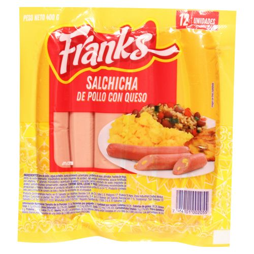 Salchicha De Pollo Franks 12u - 400 g