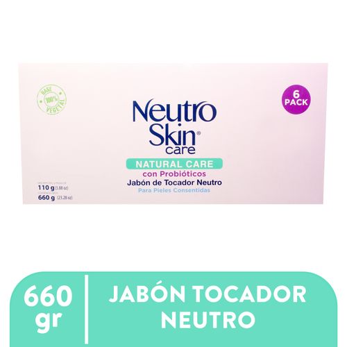 6 Pack Neutroskin Jabón Dermo Neutro - 110 g