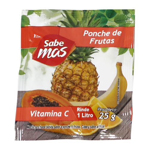 Bebida Sabemas En Polvo Ponche Frut - 25 g