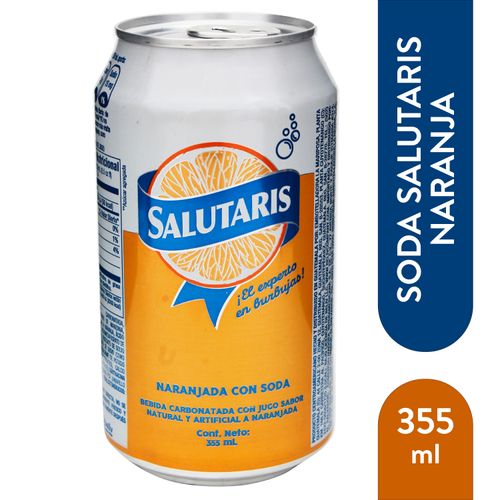 Gaseosa Salutaris Naranjada Soda 355Ml