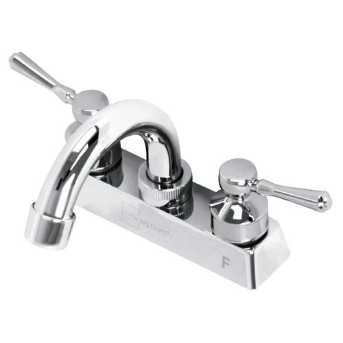 Mezcladora Para Lavabo Mainstays Acero Inoxidable Cuello Curvo - 4 Pulgadas